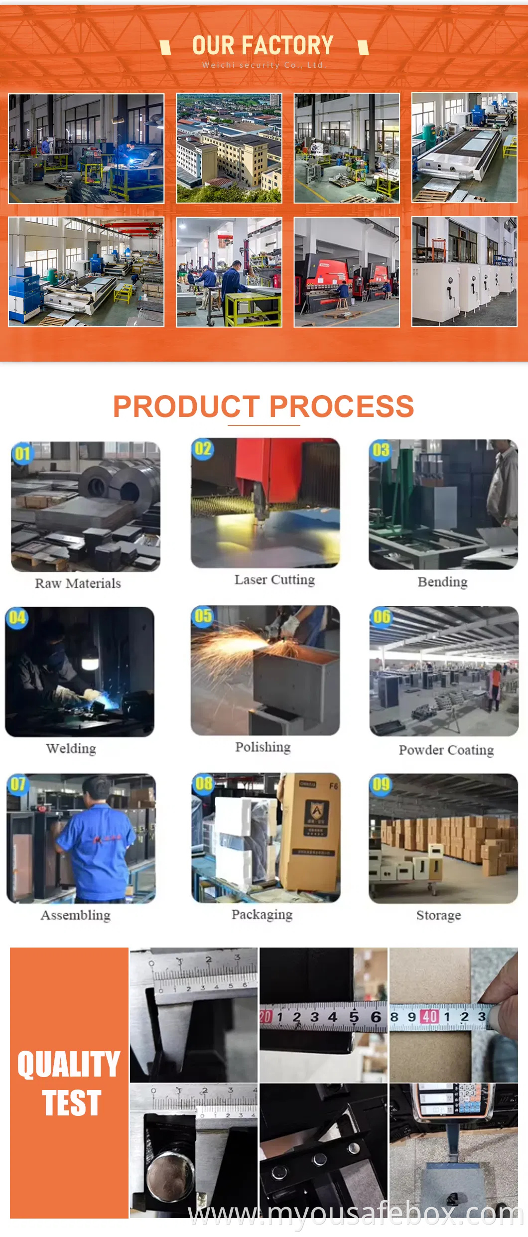 Luxury Fireproof Home Safe with Single Door Fingerprint Access